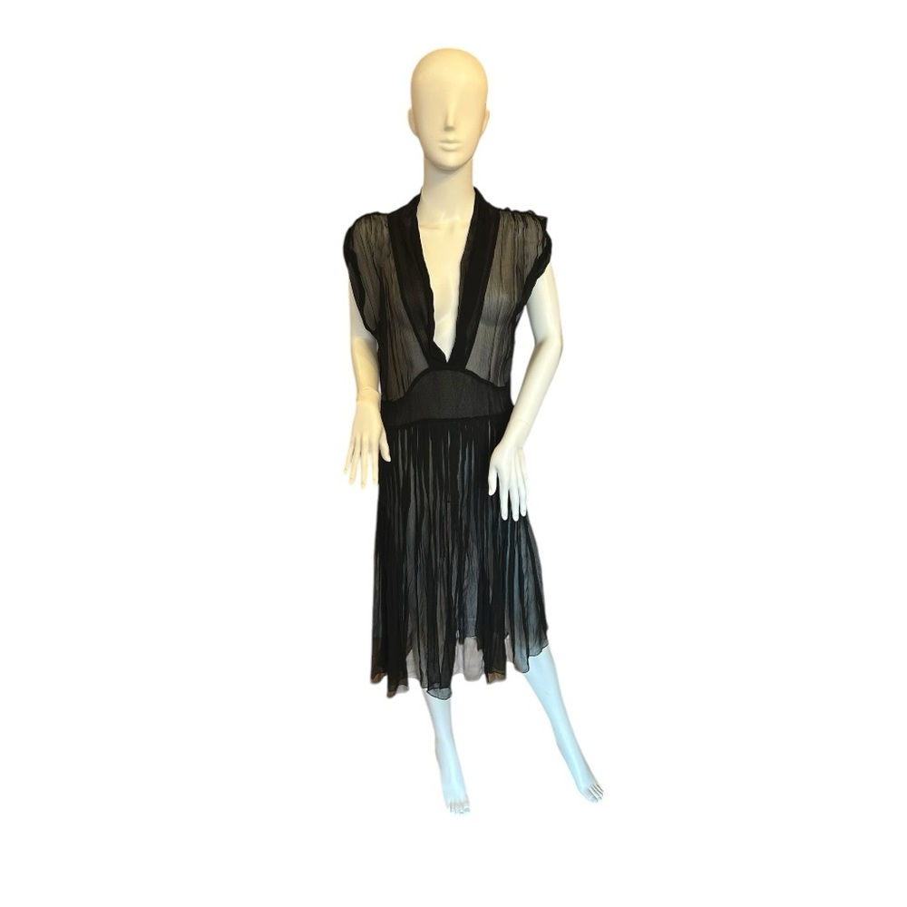 Elegant Black Sheer Dress